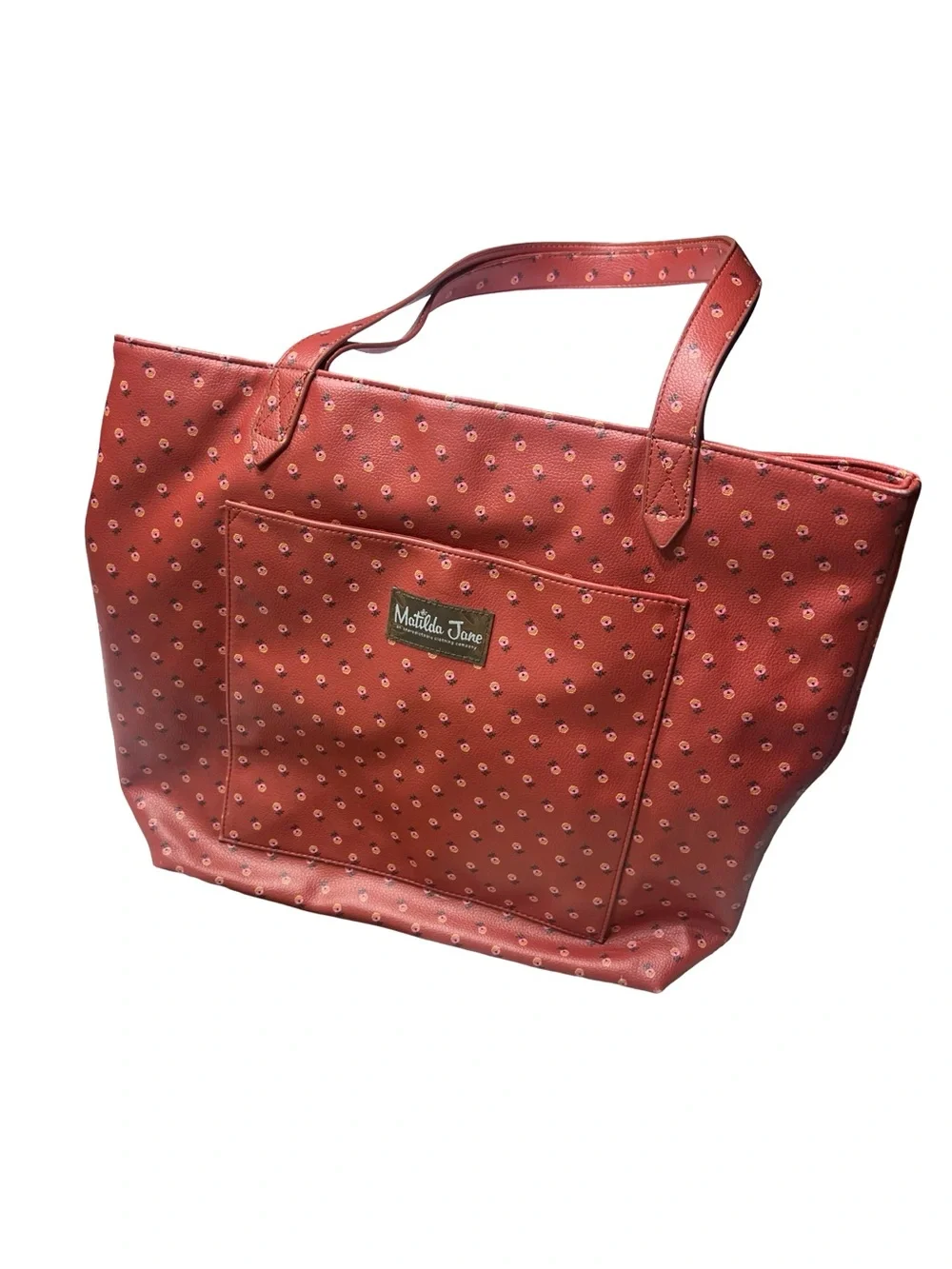 Matilda Jane Coral Tote with Tiny Dot Print